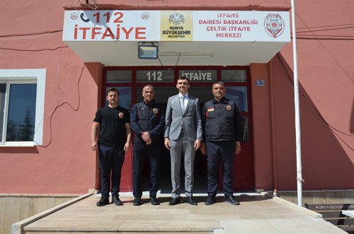 Kaymakamımız Sayın İbrahim PELİT, Çeltik İtfaiyesi'nin Yeni Amiri Yalçın TOKMAK'a Hayırlı Olsun Ziyaretinde Bulundu
